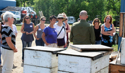 Garden Tour participants visit Paradis Valley Honey